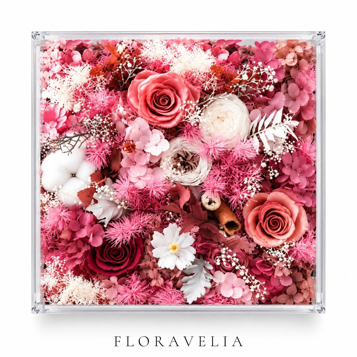 FLORAVELIA Garden Floral Display Box — Blush Pink — product image