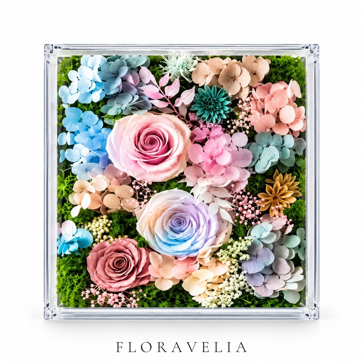 FLORAVELIA Garden Floral Display Box — Pastel Mix — product image