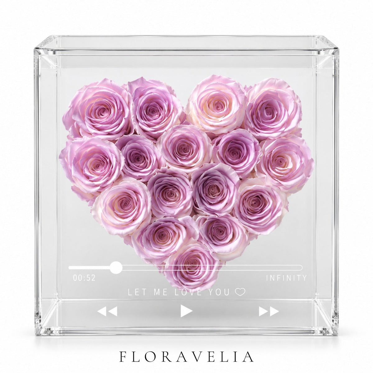 FLORAVELIA Love Note Rose Frame — Clear - Lavender — product image