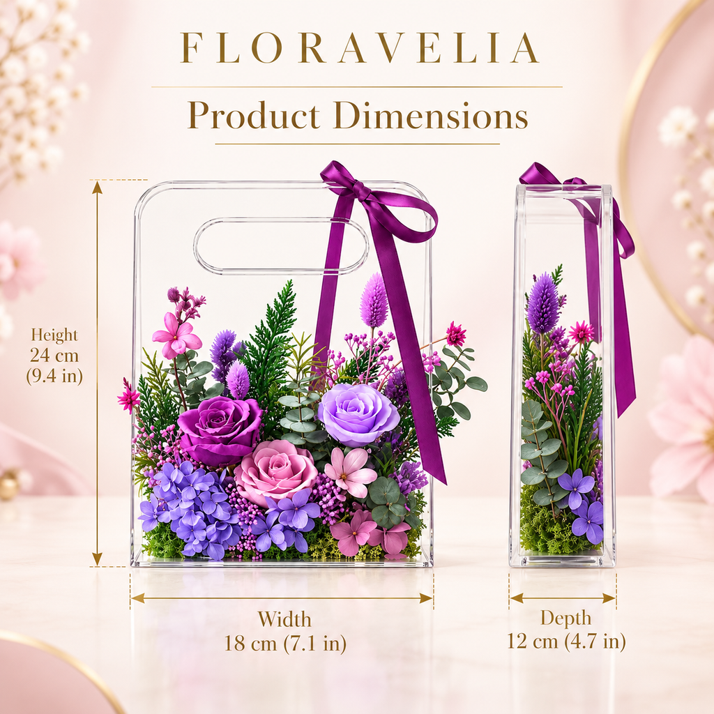 FLORAVELIA Product 03 SKU 01 dimensions 18 x 12 x 24 cm
