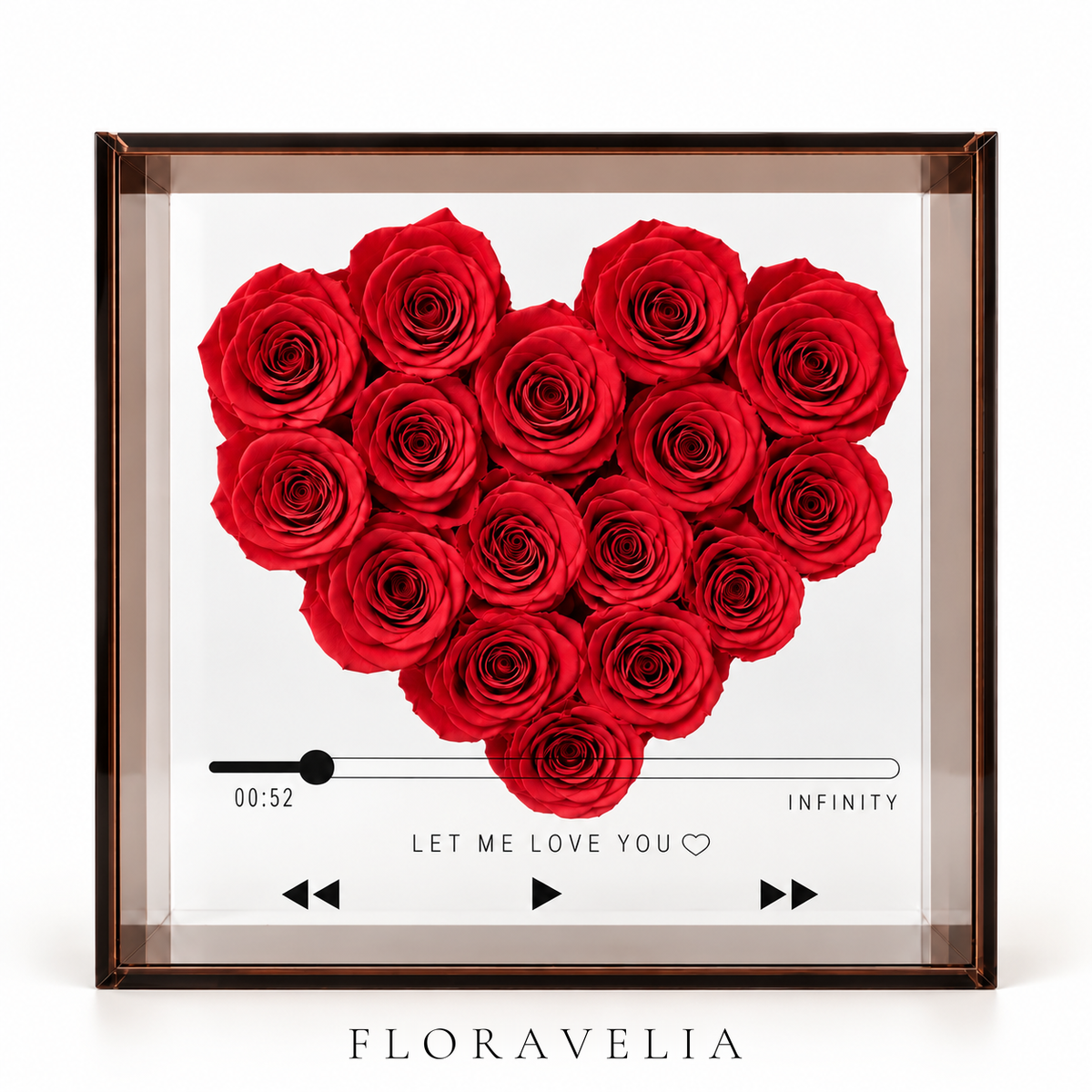 FLORAVELIA Love Note Rose Frame — Framed - Red — brand hero
