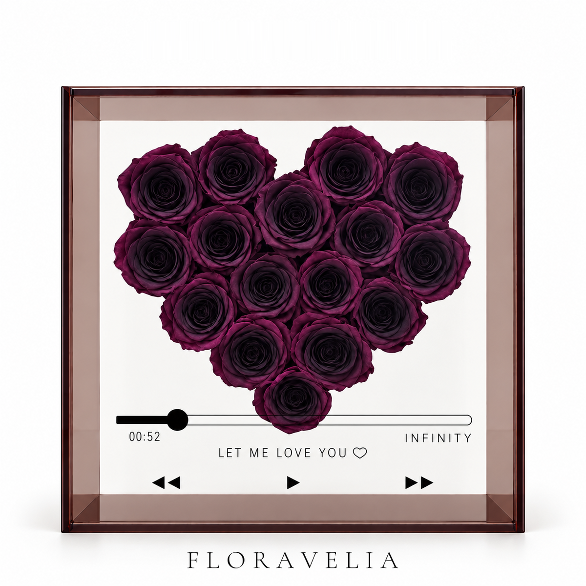 FLORAVELIA Love Note Rose Frame — Framed - Deep Plum — brand hero