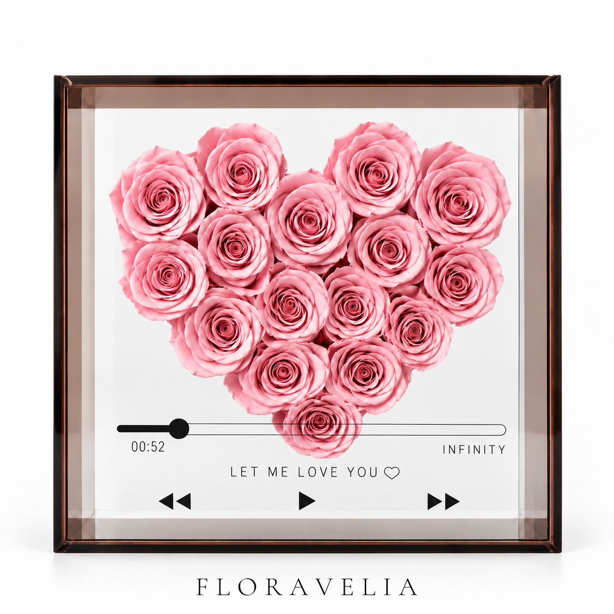 FLORAVELIA Love Note Rose Frame — Framed - Blush Pink — brand hero
