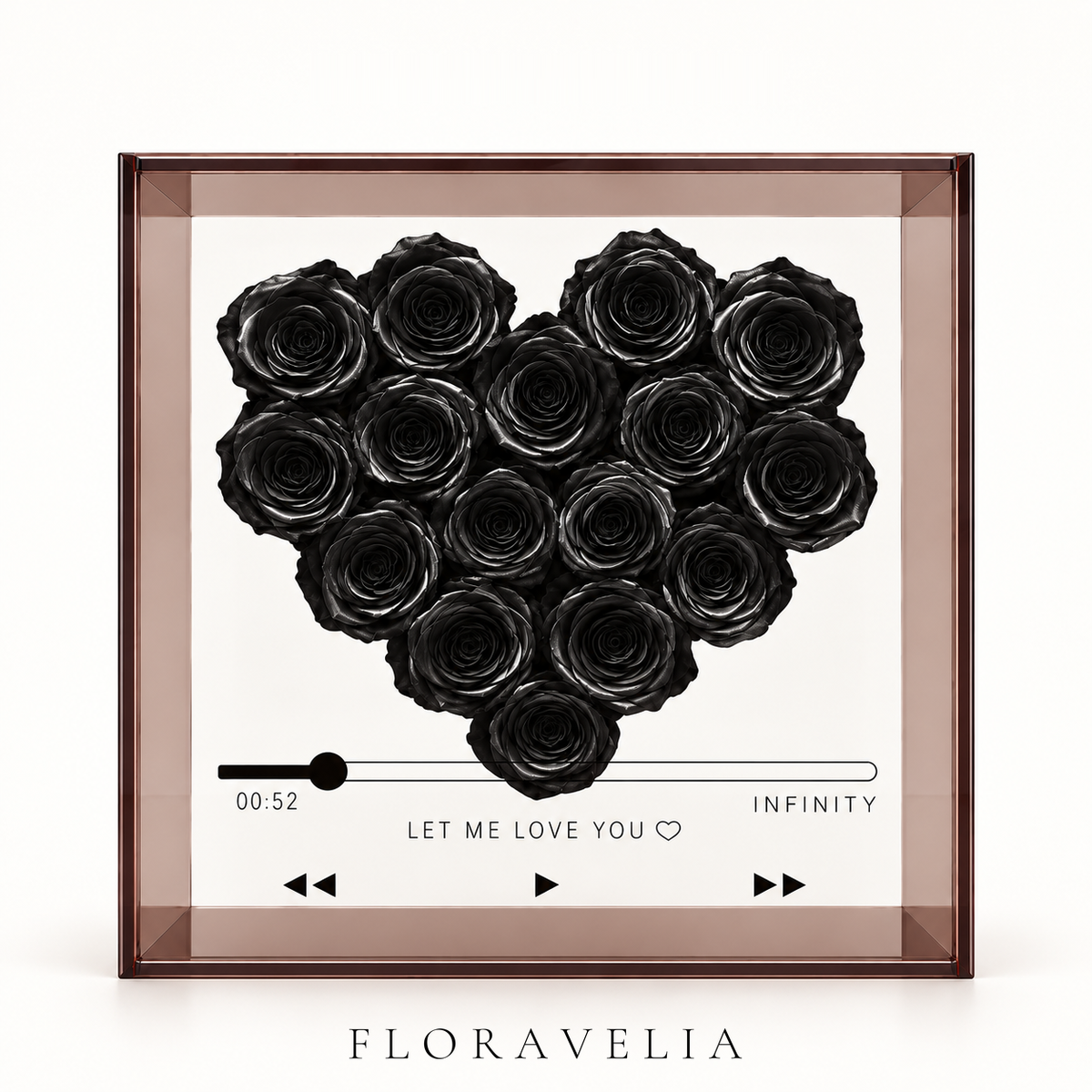 FLORAVELIA Love Note Rose Frame — Framed - Black — brand hero