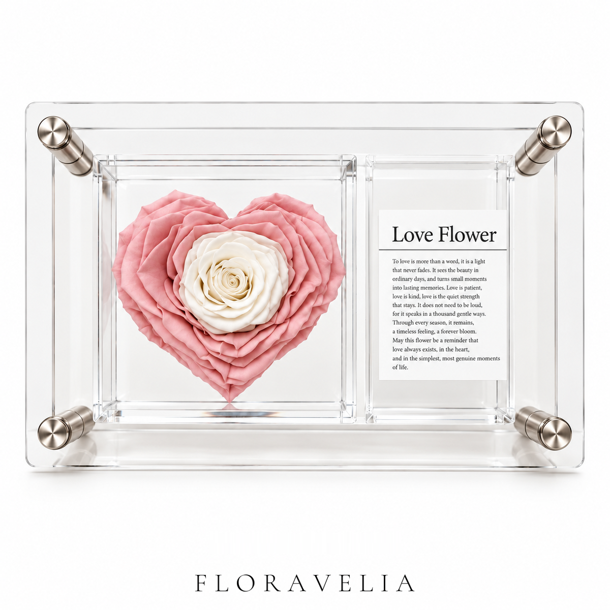FLORAVELIA Blush Ivory heart keepsake frame brand hero