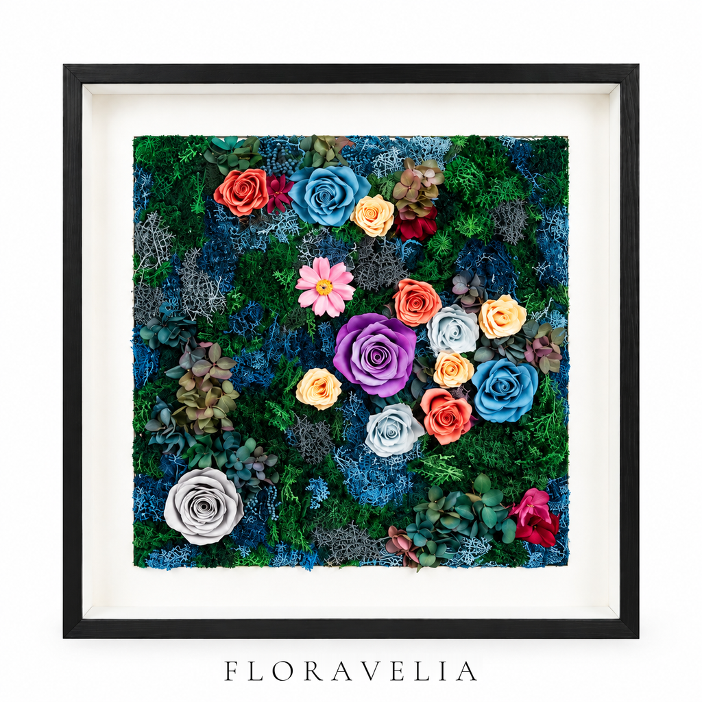 FLORAVELIA Product 09 SKU 01 Midnight Garden botanical frame - brand hero