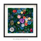FLORAVELIA Product 09 SKU 01 Midnight Garden botanical frame - brand hero