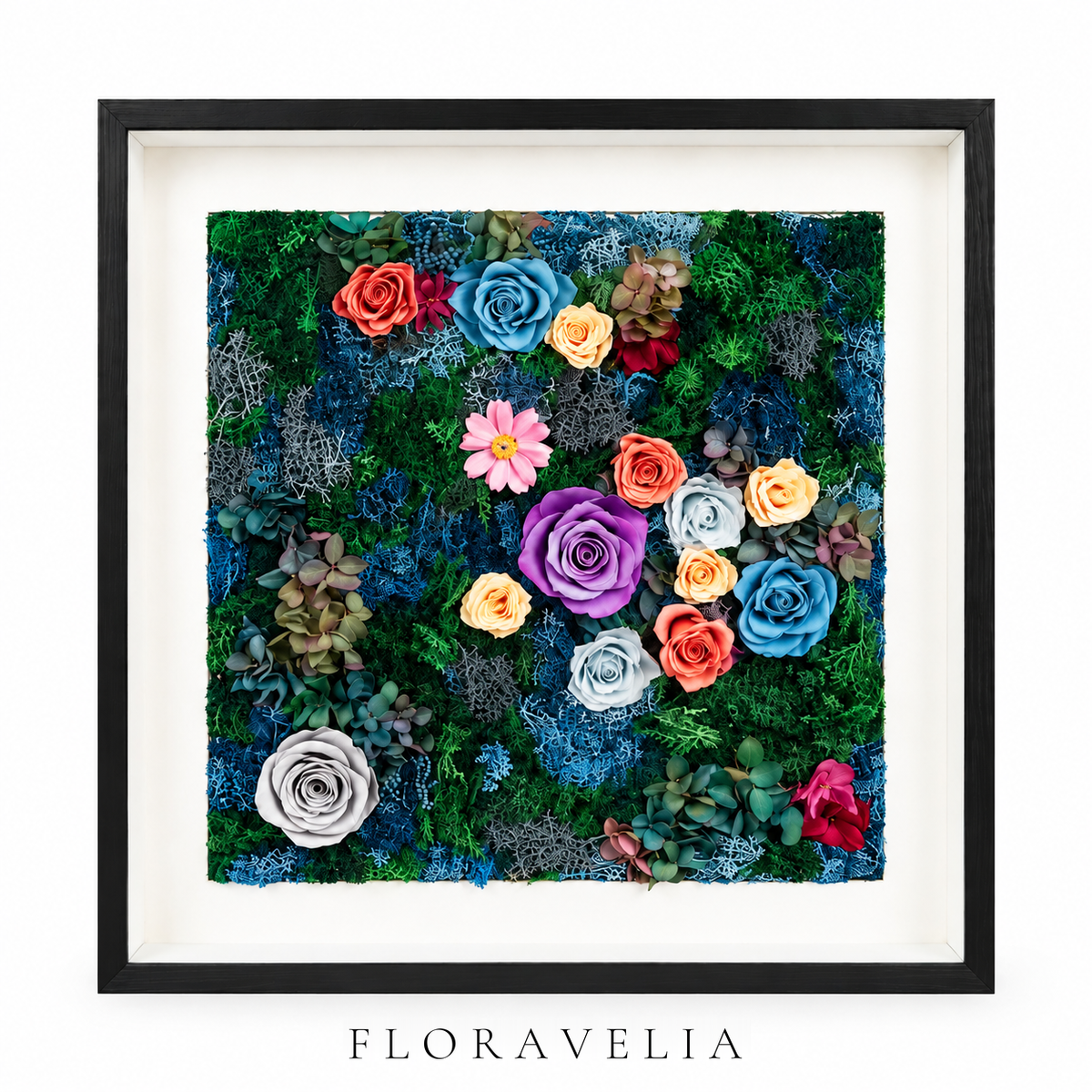 FLORAVELIA Product 09 SKU 01 Midnight Garden botanical frame - brand hero