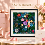 FLORAVELIA Product 09 SKU 01 Midnight Garden botanical frame - gifting scene