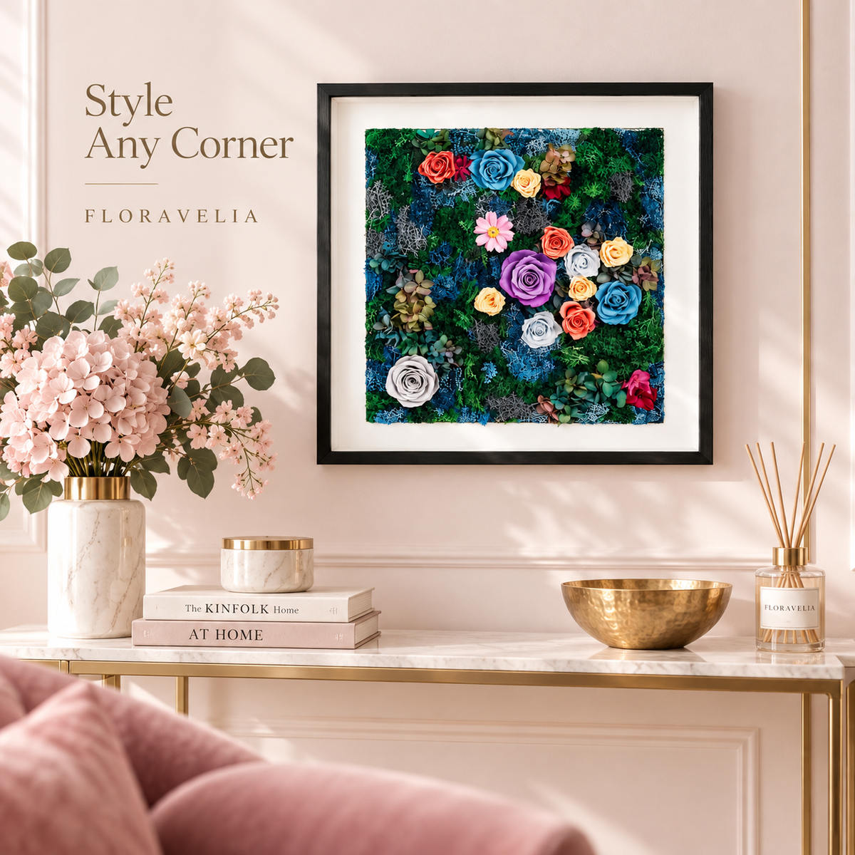 FLORAVELIA Product 09 SKU 01 Midnight Garden botanical frame - home display