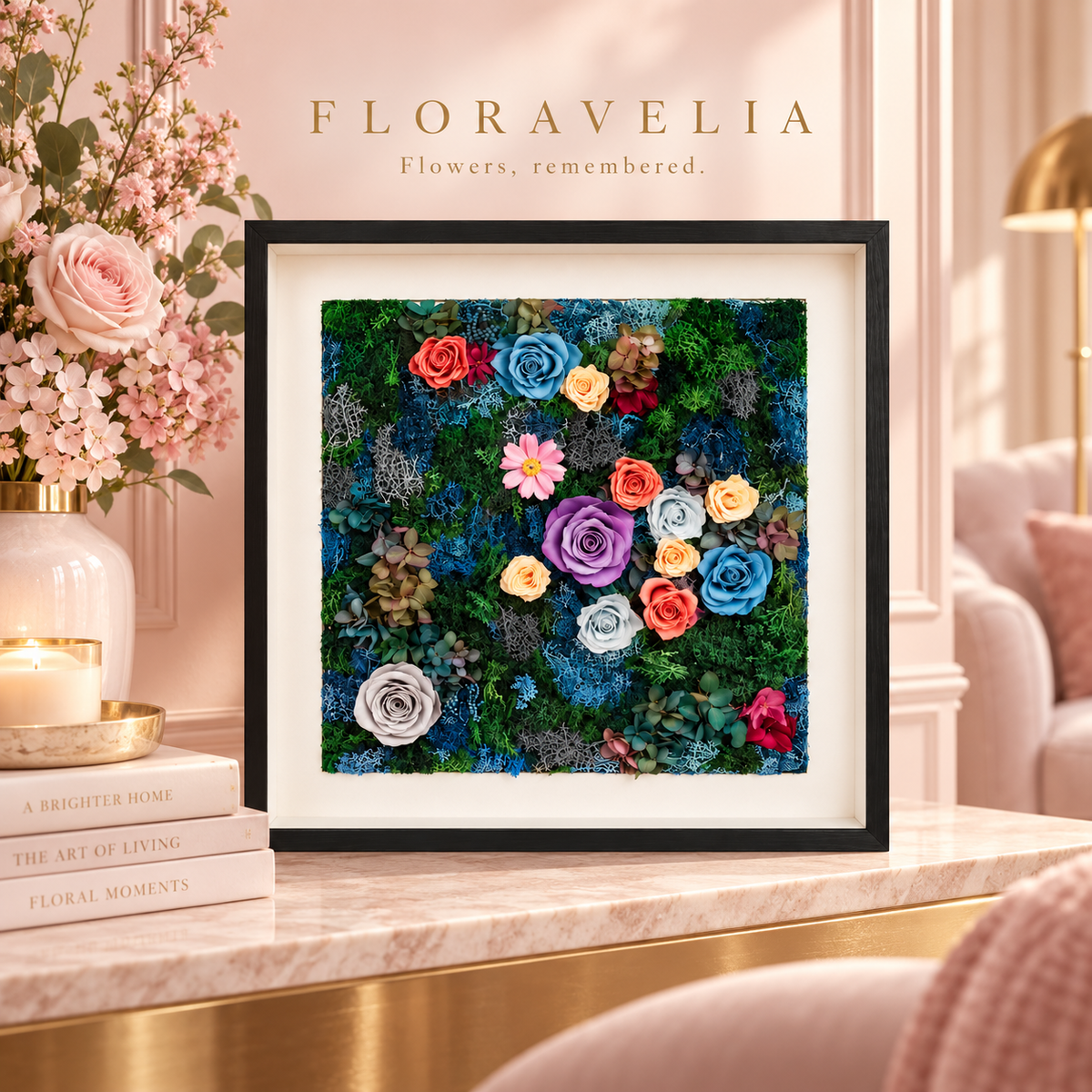 FLORAVELIA Product 09 SKU 01 Midnight Garden botanical frame - brand closing
