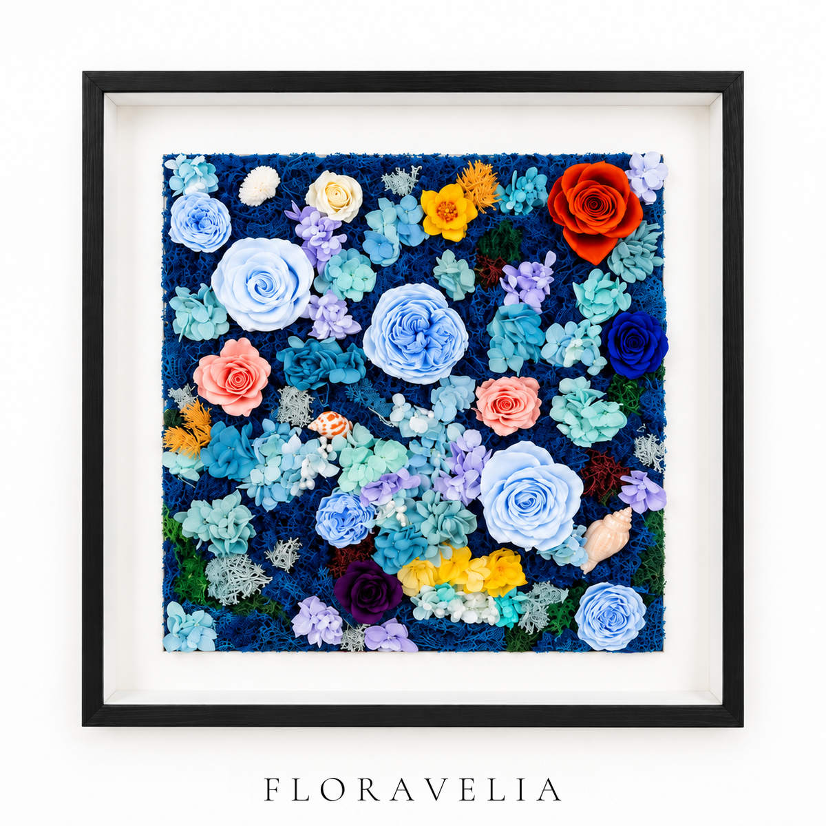 FLORAVELIA Product 09 SKU 03 Ocean Garden botanical frame - brand hero